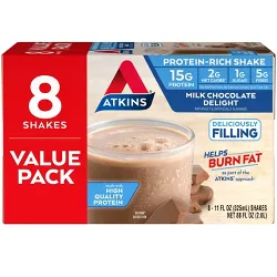 Atkins Nutritional Shake - Milk Chocolate Delight - 8ct