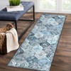 Washable Vintage Oriental Rug Non Slip Low Pile Rug Soft Throw Floor Cover Retro Foldable Indoor Carpet for Living Room Bedroom Playroom Nursery - 3 of 4