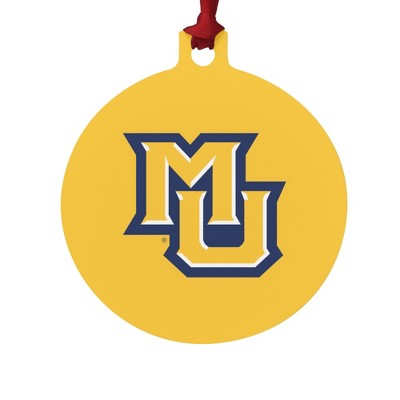 Marquette University Secondary Logo Aluminum Holiday Christmas Tree Ornament