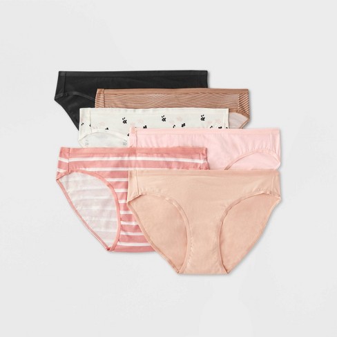 Women's 6pc Bikini Underwear - Auden™ Pink/brown/white Xl : Target