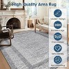 Modern Area Rug Washable Rug for Living Rooms,  Soft Non Shedding Faux Wool Floor Covering, Low Pile Thin Foldable Mat - 2 of 4