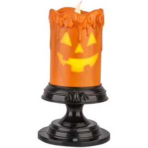 Gemmy 1 ft EmoteGlow Jack-O-Lantern Orange Musical Pillar Candle - Orange - 1 of 3