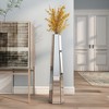 Gulches Handmade Glass Floor Vase with Mirrored Sides - Unique Decorative Accent - 3 of 4