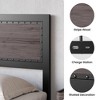 Full Size Bed Frame with Headboard, Industrial Platform Bed Frame with Charging Station, No Box Spring Required, Easy to Assemble - 4 of 4