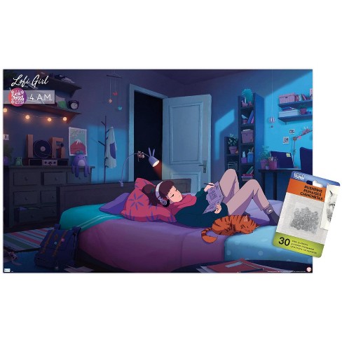 Trends International Lofi Girl - 4 A.M. Unframed Wall Poster Prints - image 1 of 4