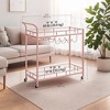 Bar Cart , Home Bar Serving Cart, Wine Cart With 2 Mirrored Shelves, Wine Holders, Glass Holders, For Kitchen, Dining Room - 2 of 4