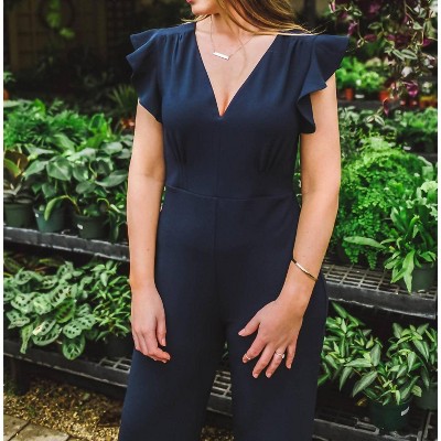 Women's Angel Sleeve Jumpsuit - APRICOT