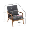 SKRAN Modern Accent Chair, Solid Wood Padding Lounge Armchairs With One pillow for Living Room, Bedroom, Guest Room - 3 of 4