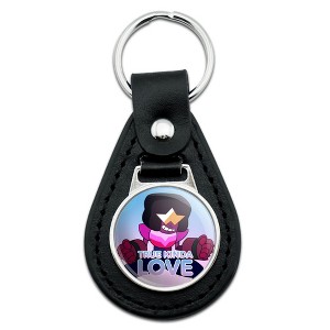 Steven Universe Garnet True Kind Of Love Black Leather Keychain - 1 of 4