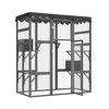 FURNIinspire Outdoor Cat House,Wooden Feral Cat Shelter Enclosure with 6 High Ledges, 61.6"*31.8"*70" - 2 of 4