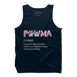Men's Design By Humans Grandmother Loves Grandogs Pawma By littlesenh1 Tank Top - 1 of 2