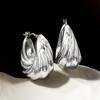Ross-Simons Italian Sterling Silver Pleated Twist Hoop Earrings - 4 of 4
