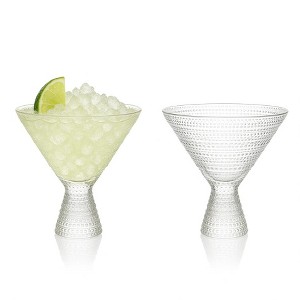 Clear Hobnail Martini Glasses - Embossed Martini Glasses - 9oz - 1 of 4