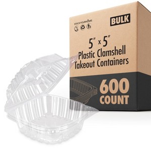 Stock Your Home Disposable Plastic Take Out Containers with Clear Lids ...