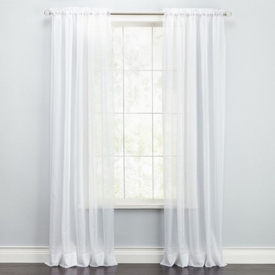 BrylaneHome BH Studio Sheer Voile Rod-Pocket Panel Pair