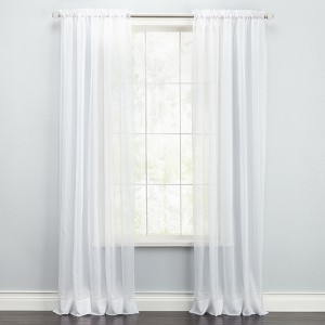BrylaneHome BH Studio Sheer Voile Rod-Pocket Panel Pair - 1 of 4