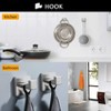 Rbied 5-Piece Stainless Steel Bath Hardware Set with Toilet Paper Holder, Towel Holder, 2 Hooks, Towel Ring - 3 of 4
