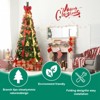APRILSOUL Pop-Up Christmas Tree with 150 Warm White UL Lights ¨C Pre-Decorated with Red & Gold Ornaments, Flowers - 2 of 4