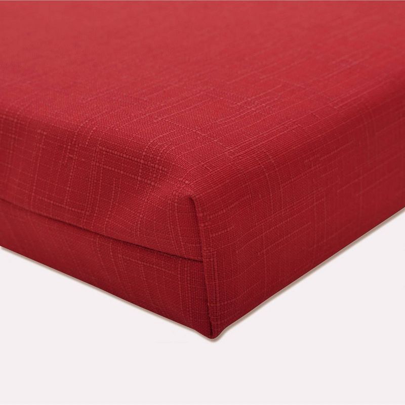 2pk Outdoor/Indoor Squared Chair Pad Set Splash Flame Red - Pillow Perfect, 6 of 10