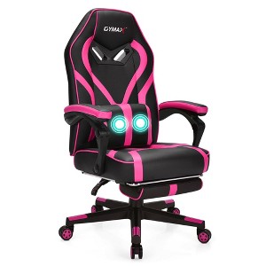 Costway Massage Gaming Chair Racing Recliner Computer Desk Chair w/Footrest - 1 of 4