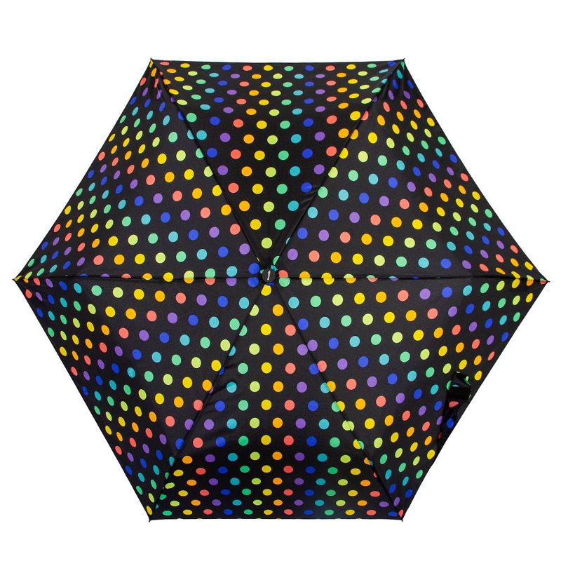ShedRain Polka Dots Auto Open Auto Close Compact Umbrella - Rainbow, 2 of 6