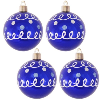 Christmas By Krebs - Plastic Shatterproof Ornament Decoration - Blue 