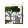 PAGED Eco-Friendly Preserved Moss Metal Wall Art for Living Room, Iron Frame Sculpture Framed Wall Art, Low-Maintenance Wall Decor for Nurseries - 3 of 4