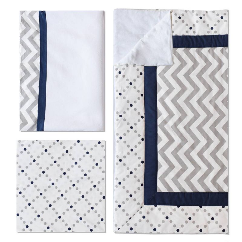 My Baby Sam Out of the Blue 3-Piece Crib Bedding Set, 3 of 4