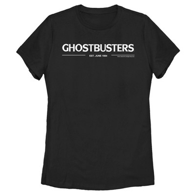 Women's Ghostbusters White Logo T-shirt - Black - Small : Target