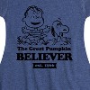 Girls' - Peanuts - The Great Pumpkin Believer Fit & Flair Cap Sleeve Dress - 2 of 4