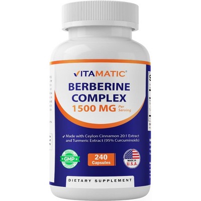 Berberine with Ceylon Cinnamon 1500mg - 240 Vegetarian Capsules