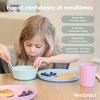 WeeSprout Bamboo Kids Bowls, Set of Four Kid-Sized Dinnerware, Cereal, Leftovers & Snack Bowl - 3 of 4