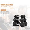 Sapphtopaz Rubber Coated Hex Dumbbell, Dumbbell Set with Non-Slip Grips for Exercise, Muscle Toning, Space-saving Home Gym Strength Training Dumbbells - 2 of 4