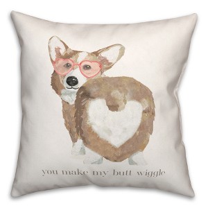 Creative Products Corgi Wiggle Butt 18 x 18 Spun Poly Pillow - 1 of 3