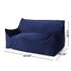 Christopher Knight Home Jeremy Modern 2-Seater Velvet Bean Bag Chair with Armrests - 3 of 4