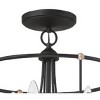 Minka Lavery Industrial Ceiling Light Semi Flush Mount Fixture 15 3/4" Sand Coal Steel Skyline Gold Leaf for Bedroom Kitchen House - 3 of 3