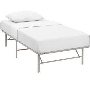 Modway Horizon Twin Bed Frame – Sleek Stainless Steel Platform Frame with Modern Minimalist Design - 1 of 4