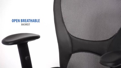 Adjustable Black Mesh Task Chair with Swivel and Tilt Control