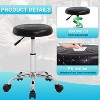 BestMassage Rolling Stool Massage Stool Salon Stool with Wheels Height Adjustable, Black - 4 of 4