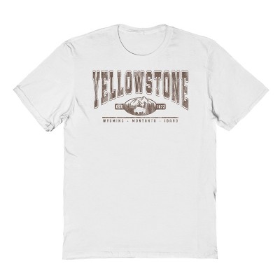 Rerun Island Men's Yellowstone Park Short Sleeve Graphic Cotton T-shirt