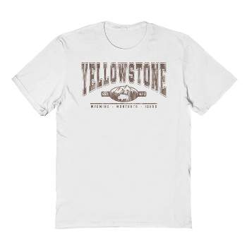 Rerun Island Men's Yellowstone Park Short Sleeve Graphic Cotton T-shirt