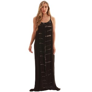 Riviera Sun Womens Maxi Dress  Tie Die Spaghetti Strap Long Sundress  Summer Dresses - 1 of 3
