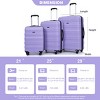 3 Piece PC Spinner Luggage Set with TSA Lock Lightweight Expandable Suitcases for Travel 21" 25" 29" - Cuddlewood - 4 of 4