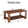 Modern Coffee Table Cocktail Table Center Table Side Table Accent Table, White/Walnut/Gray/Natural-ModernLuxe - 3 of 4