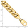 Black Bow Jewelry Men's 11mm 14k Yellow Gold Hollow Miami Cuban (Curb) Chain Bracelet - 4 of 4
