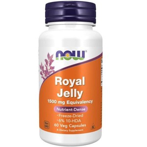 Royal Jelly 1500mg by Now Foods  -  60 Veg Cap - 1 of 3