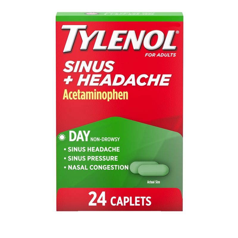 Tylenol Acetaminophen Sinus + Headache Caplets - 24ct, 1 of 10