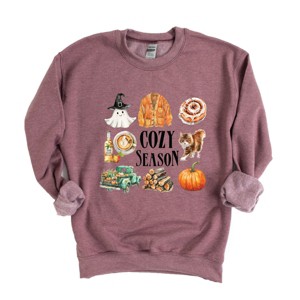 Cozy Season Watercolor Icons -  Womens Sweatshirt - 1 of 4