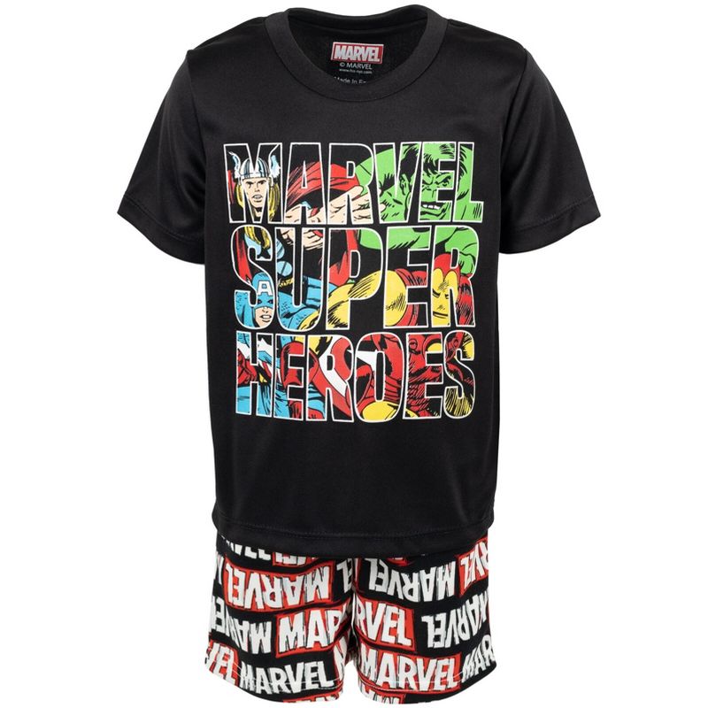 Marvel Avengers Spider-Man T-Shirts and Mesh Shorts Little Kid to Big Kid, 3 of 8