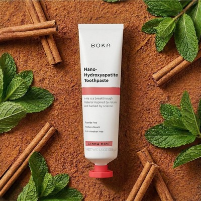 Boka Cinna Mint Mini Toothpaste - 1.3oz: Gel Formula, Nanohydroxyapatite, Trial Size